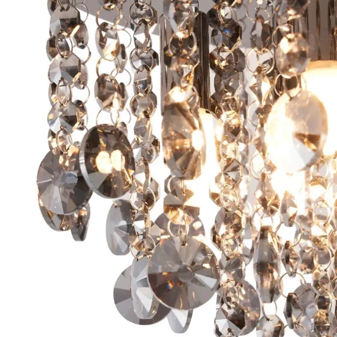 Klassische Deckenleuchte Schwarz mit Rauchglas - Medusa