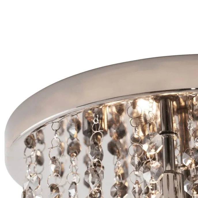 Klassische Deckenleuchte Schwarz mit Rauchglas - Medusa