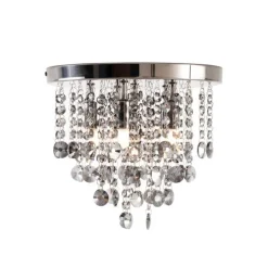 Klassische Deckenleuchte Schwarz mit Rauchglas - Medusa