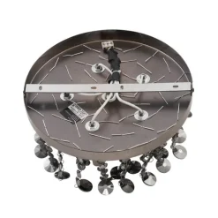 Klassische Deckenleuchte Schwarz mit Rauchglas - Medusa