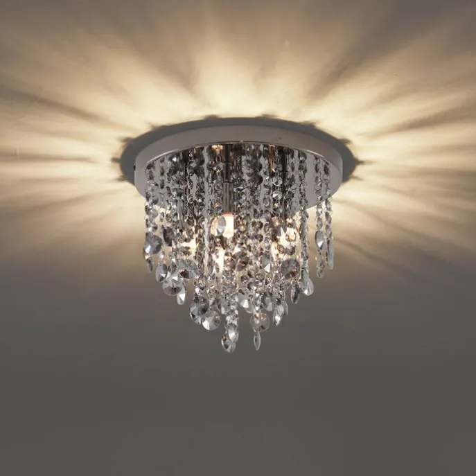 Klassische Deckenleuchte Schwarz mit Rauchglas - Medusa