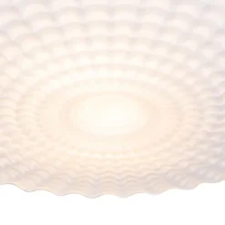 Klassische Deckenleuchte schwarz mit Opalglas 35 cm IP44 - Nohmi