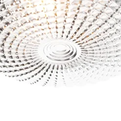 Klassische Deckenleuchte schwarz mit Rauchglas 23 cm IP44 - Nohmi