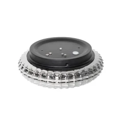 Klassische Deckenleuchte schwarz mit Rauchglas 23 cm IP44 - Nohmi