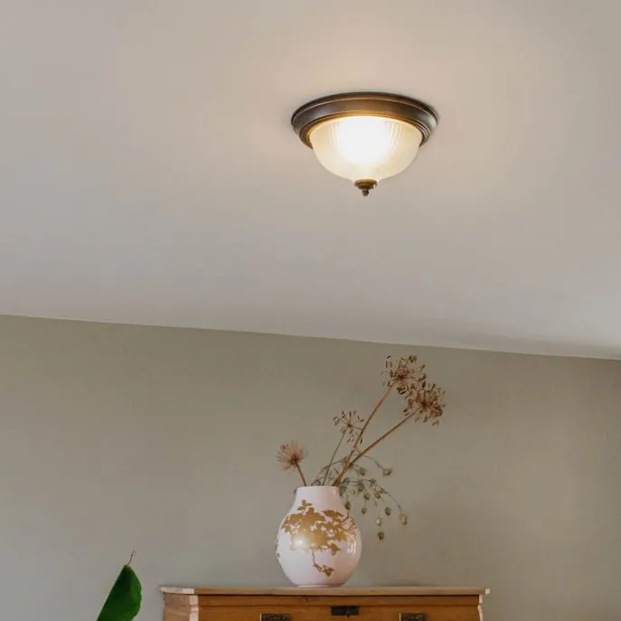 Klassische Deckenleuchte braun opal - Classico