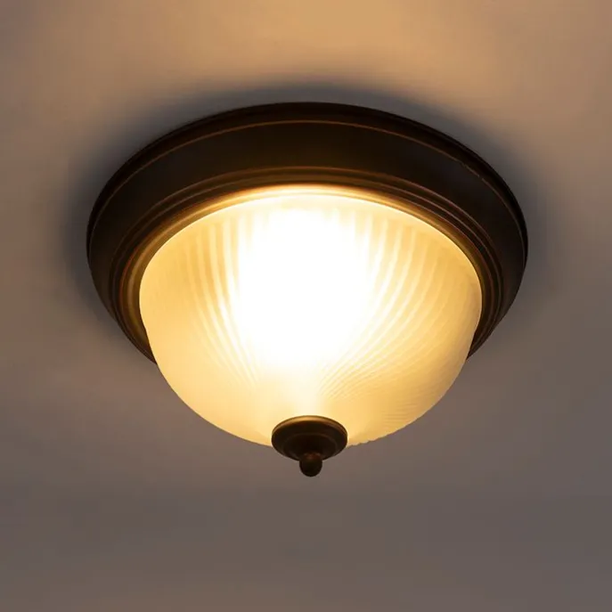 Klassische Deckenleuchte braun opal - Classico