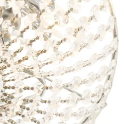 Klassische Deckenleuchte aus Stahl mit Kristall, 3-flammig – Mondrian