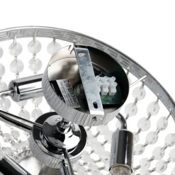 Klassische Deckenleuchte aus Stahl mit Kristall, 3-flammig – Mondrian