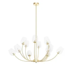 Klassische Hängelampe Gold mit Glas 12 Lichter - Elien