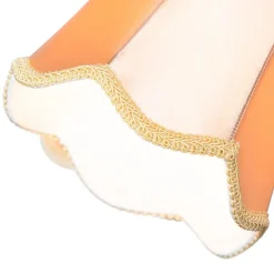 Klassische Hängelampe schwarz mit Lampenschirm gold 5-flammig - Nona