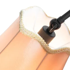 Klassische Hängelampe schwarz mit Lampenschirm gold 5-flammig - Nona