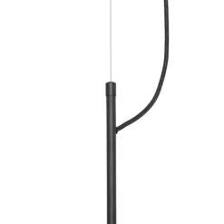 Klassische Hängelampe schwarz mit Lampenschirm gold 5-flammig - Nona