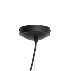 Klassische Hängelampe schwarz mit Lampenschirm gold 5-flammig - Nona