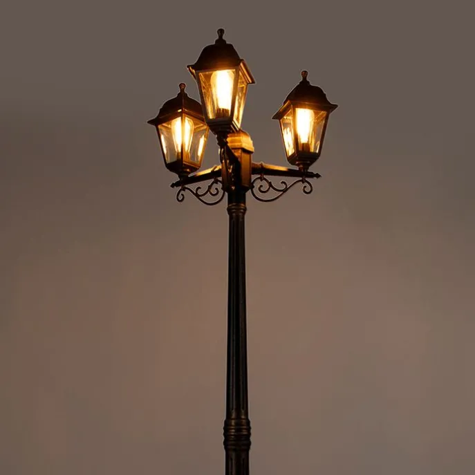 Klassische Laterne Antikgold 3-Licht IP44 - Hauptstadt