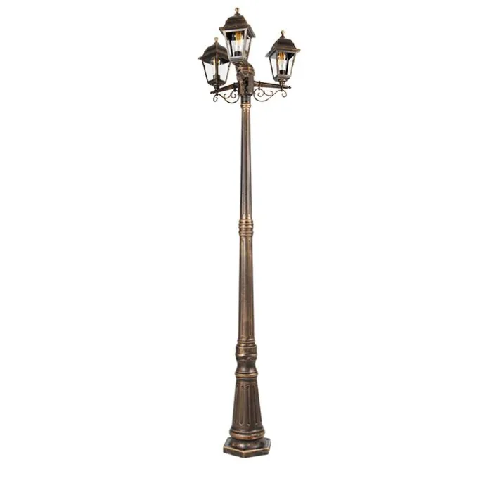 Klassische Laterne Antikgold 3-Licht IP44 - Hauptstadt