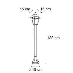 Klassische Laterne Antikgold 122 cm IP44 - Hauptstadt