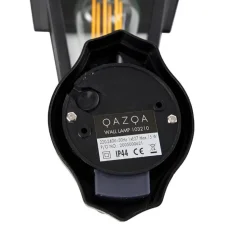 Klassische schwarze Außenwandleuchte mit Bewegungsmelder – Capital