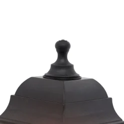 Klassische schwarze Außenwandleuchte mit Bewegungsmelder – Capital