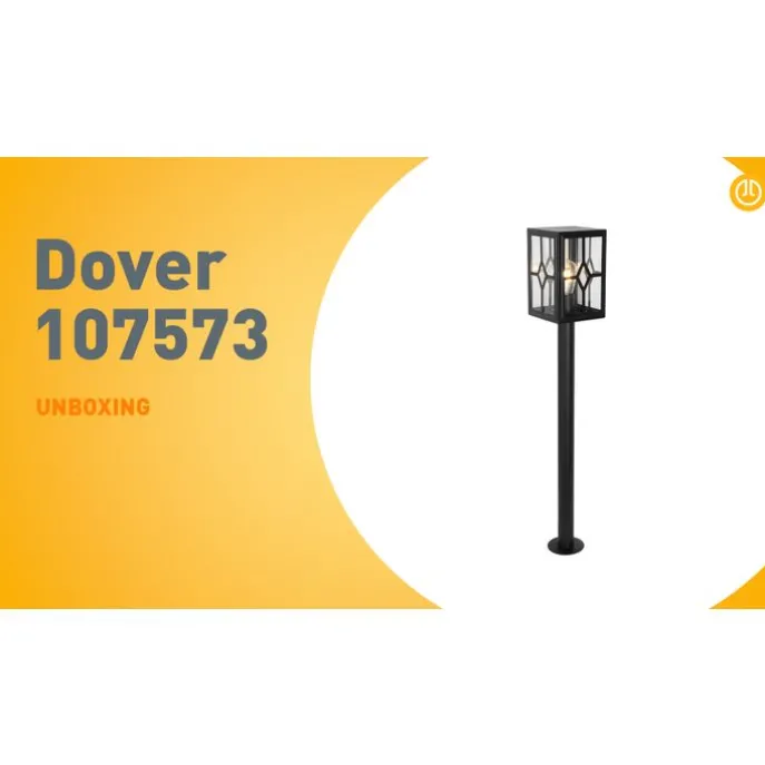 Klassische Stehleuchte für den Außenbereich schwarz 100 cm IP44 - Dover