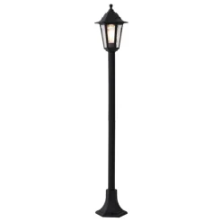 Klassische Wegeleuchte schwarz 122cm IP44 - New Haven Gehämmert