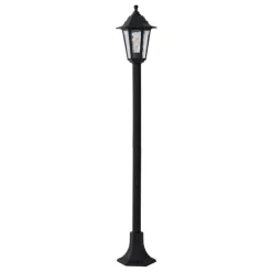 Klassische Wegeleuchte schwarz 122cm IP44 - New Haven Gehämmert