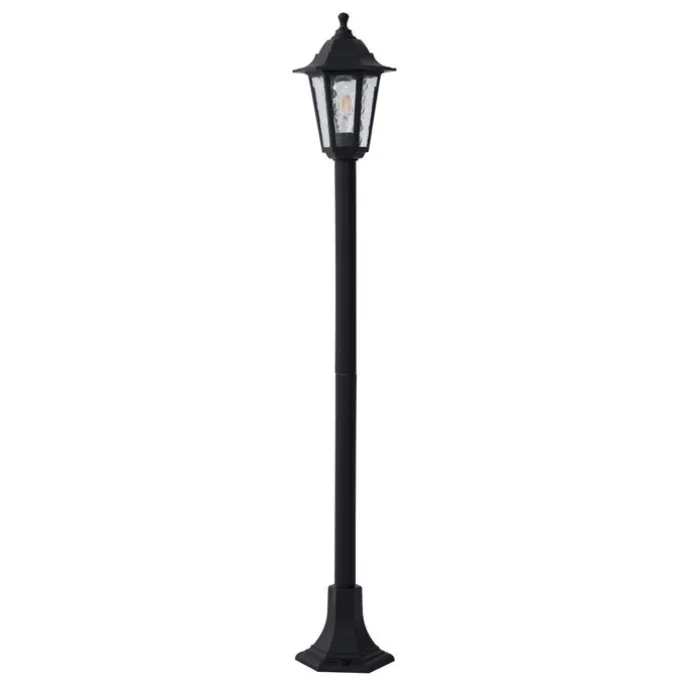 Klassische Wegeleuchte schwarz 122cm IP44 - New Haven Gehämmert