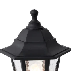 Klassische Wegeleuchte schwarz 122cm IP44 - New Haven Gehämmert