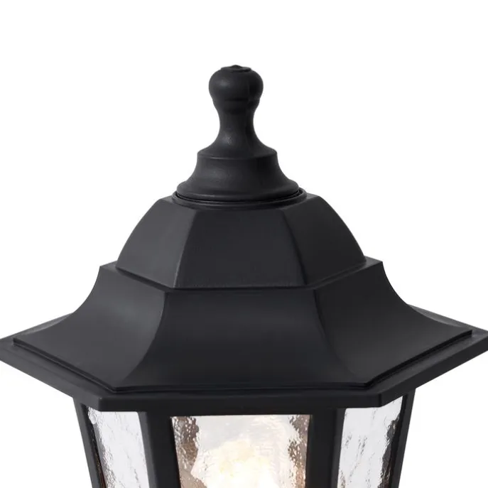 Klassische Wegeleuchte schwarz 122cm IP44 - New Haven Gehämmert