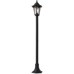 Klassische Wegeleuchte schwarz 122cm IP44 - New Haven Gehämmert
