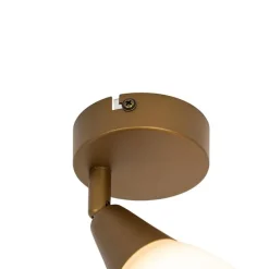 Klassischer Deckenstrahler Gold mit Milchglas - Madi