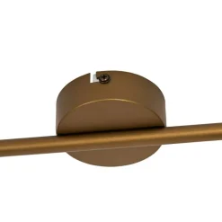 Klassischer Deckenstrahler Gold mit Milchglas 2-flammig - Madi