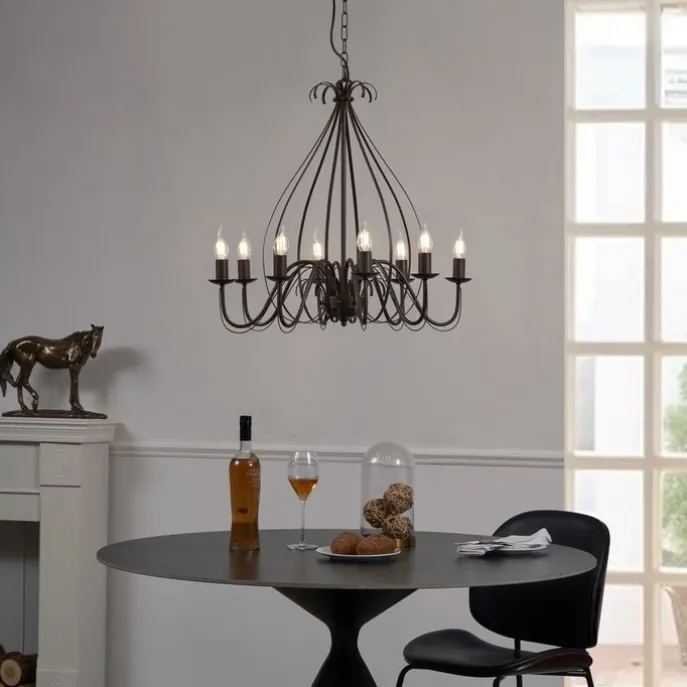 Klassischer Kronleuchter Rostbraun 8-flammig - Giuseppe