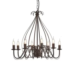 Klassischer Kronleuchter Rostbraun 8-flammig - Giuseppe