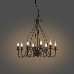 Klassischer Kronleuchter Rostbraun 8-flammig - Giuseppe