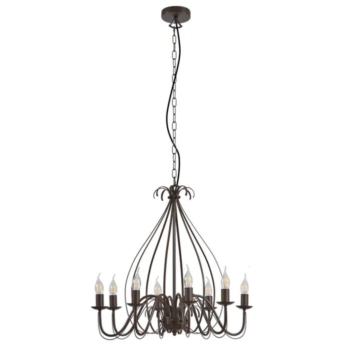 Klassischer Kronleuchter Rostbraun 8-flammig - Giuseppe