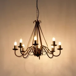 Klassischer Kronleuchter Rostbraun 8-flammig - Giuseppe