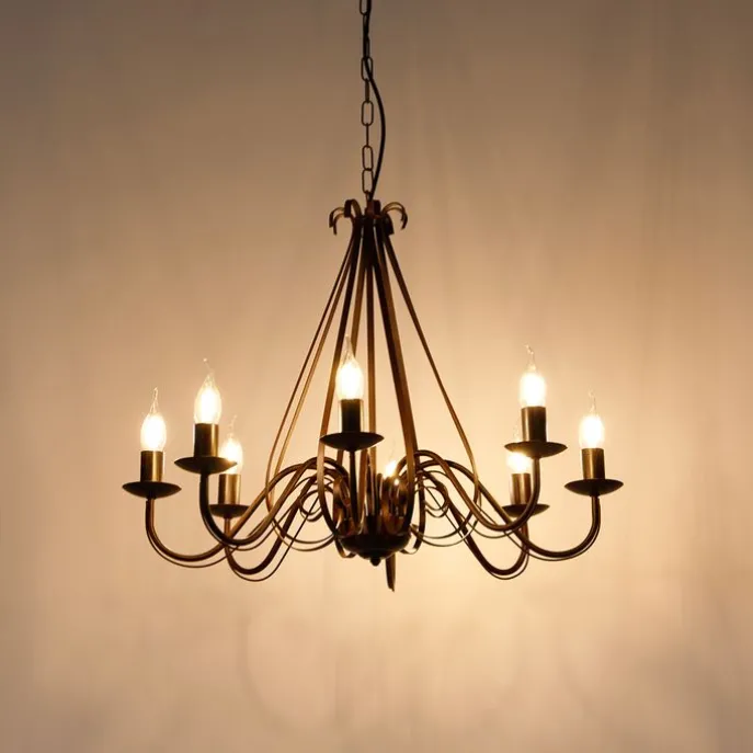 Klassischer Kronleuchter Rostbraun 8-flammig - Giuseppe