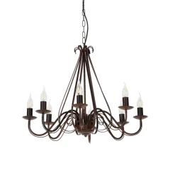 Klassischer Kronleuchter Rostbraun 8-flammig - Giuseppe
