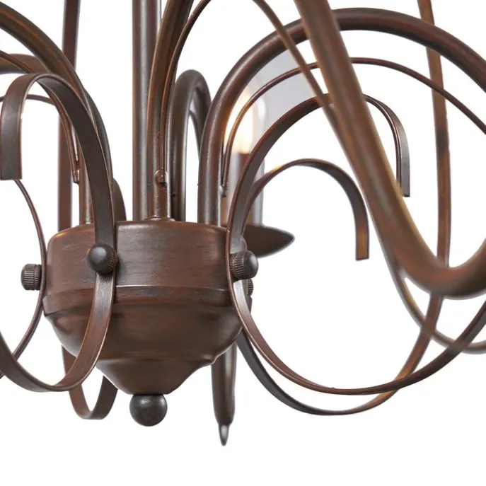 Klassischer Kronleuchter Rostbraun 8-flammig - Giuseppe