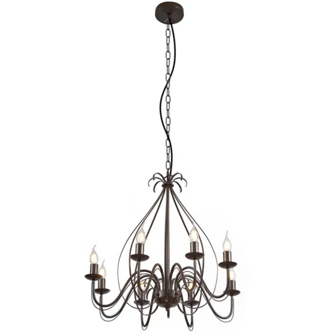 Klassischer Kronleuchter Rostbraun 8-flammig - Giuseppe