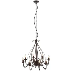 Klassischer Kronleuchter Rostbraun 8-flammig - Giuseppe