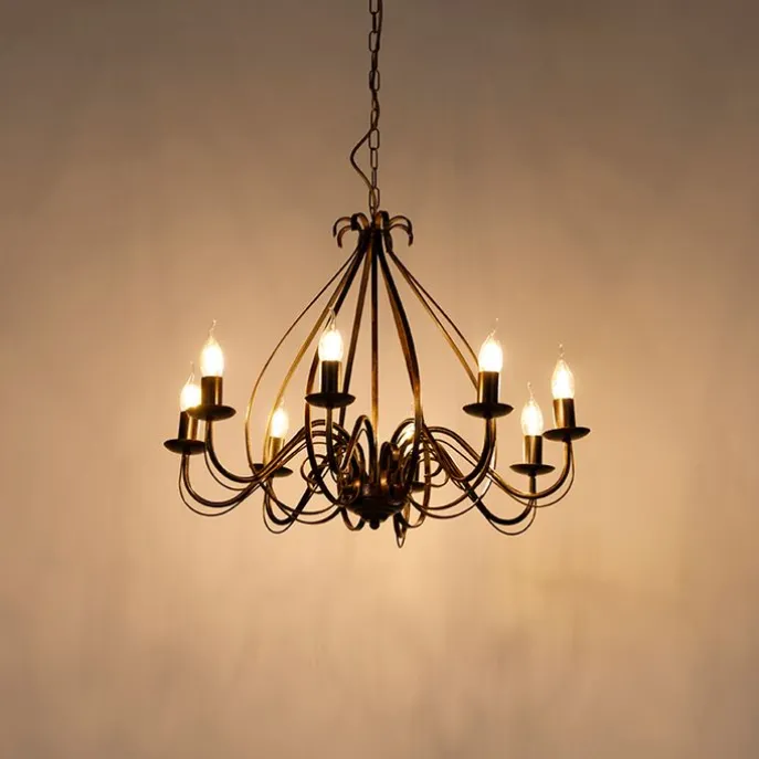 Klassischer Kronleuchter Antikgold 8 Lichter - Giuseppe 8