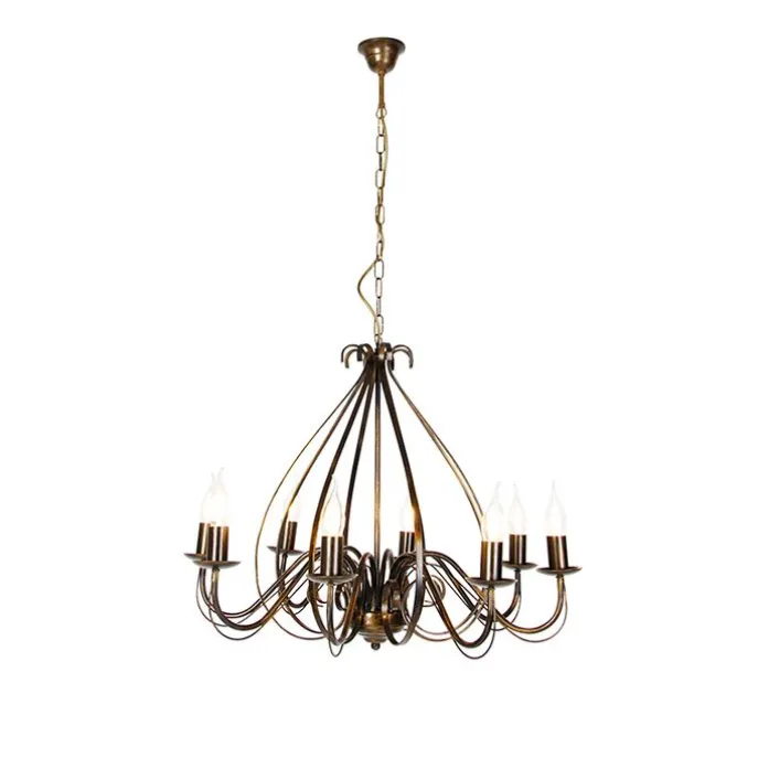 Klassischer Kronleuchter Antikgold 8 Lichter - Giuseppe 8