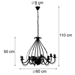 Klassischer Kronleuchter Antikgold 8 Lichter - Giuseppe 8