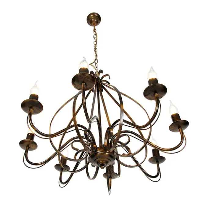 Klassischer Kronleuchter Antikgold 8 Lichter - Giuseppe 8