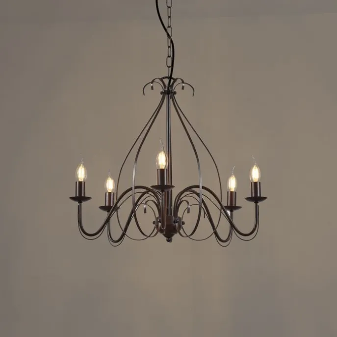 Klassischer Kronleuchter Rostbraun 5-flammig - Giuseppe