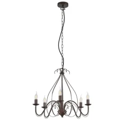 Klassischer Kronleuchter Rostbraun 5-flammig - Giuseppe