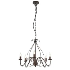 Klassischer Kronleuchter Rostbraun 5-flammig - Giuseppe