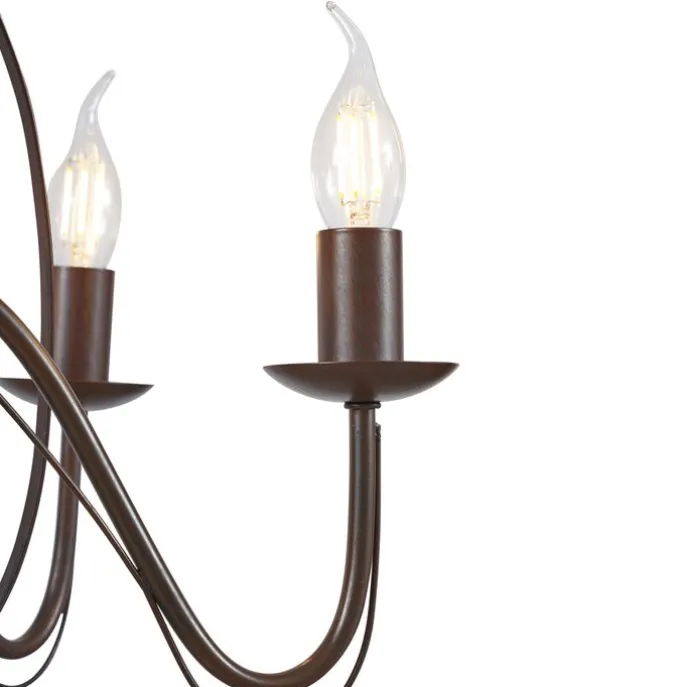 Klassischer Kronleuchter Rostbraun 5-flammig - Giuseppe