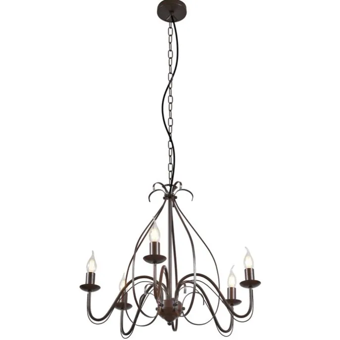 Klassischer Kronleuchter Rostbraun 5-flammig - Giuseppe